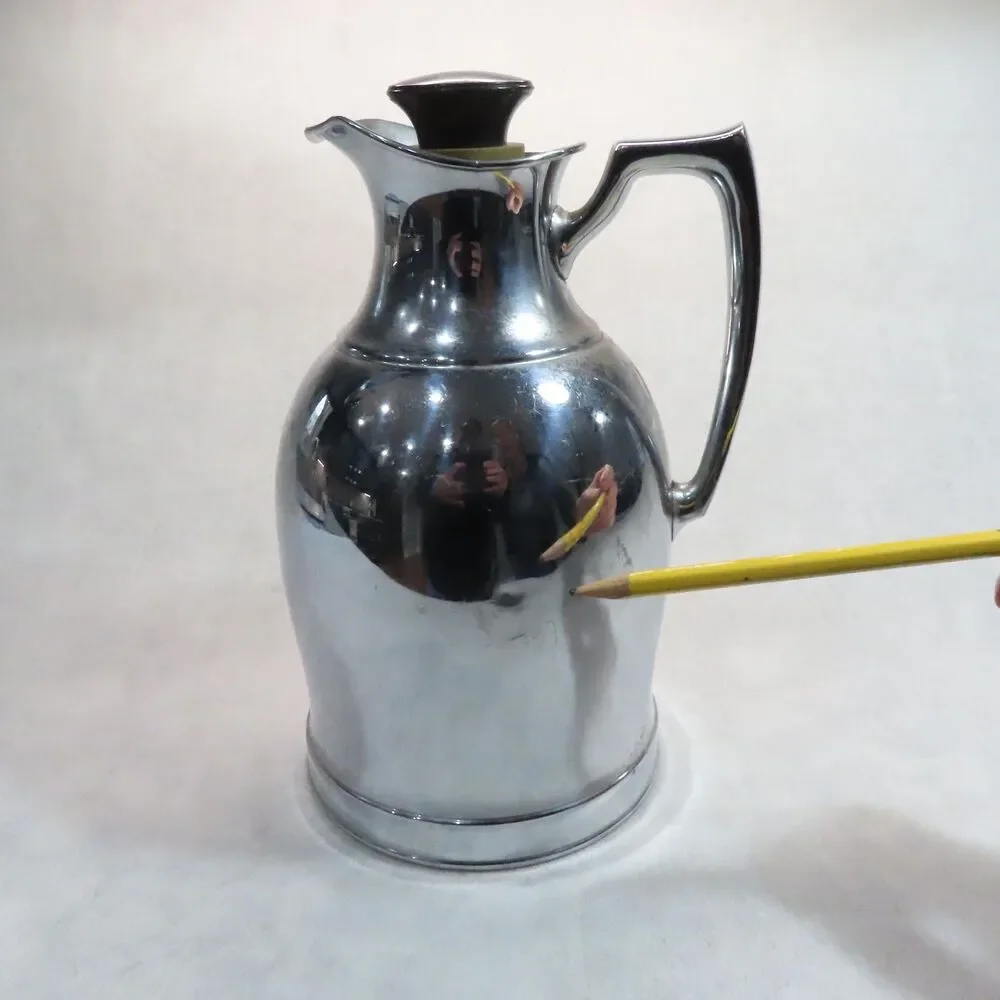 Vintage Landers Frary‎ & Clark Universal Insulated Chrome Carafe with Lid
